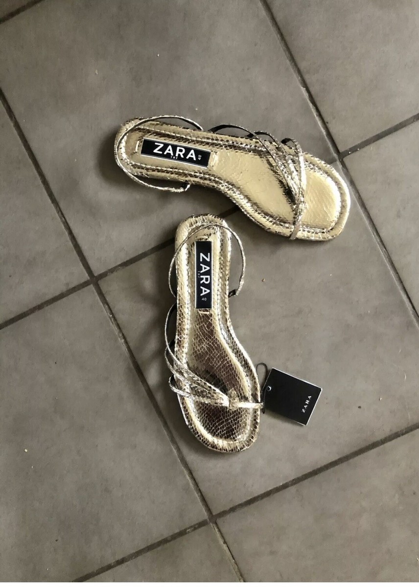 zara animal print flat sandals