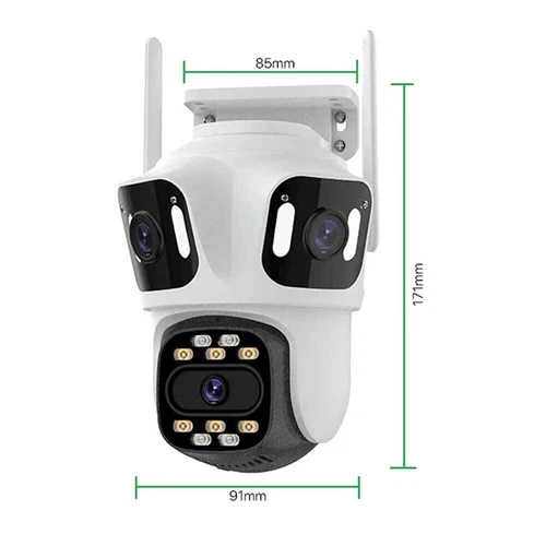 Wireless WiFi Bluetooth Security Camera Outdoor 1080P 3 Lens PTZ CCTV Home House - Picture 3 of 17
