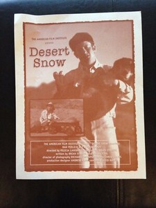 AFI Presents "DESERT SNOW" ORIG INDY MOVIE FLYER; PERLICH/LeROY/LANSBURY/STRAUSE