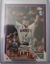 Bryce Johnson RC 2023 Topps Series 2 Purple Parallel San Francisco #571 Rookie
