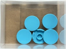 LEGO Parts - Medium Azure Tile, Round 2 x 2 - No 14769 - QTY 5