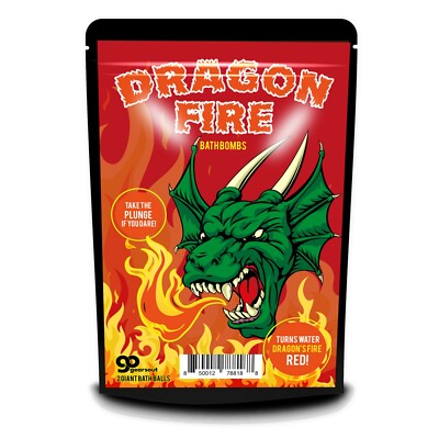 Dragon Fire Bath Bombs - Cool Dragon Bath Balls for Boys - XL Black Cherry
