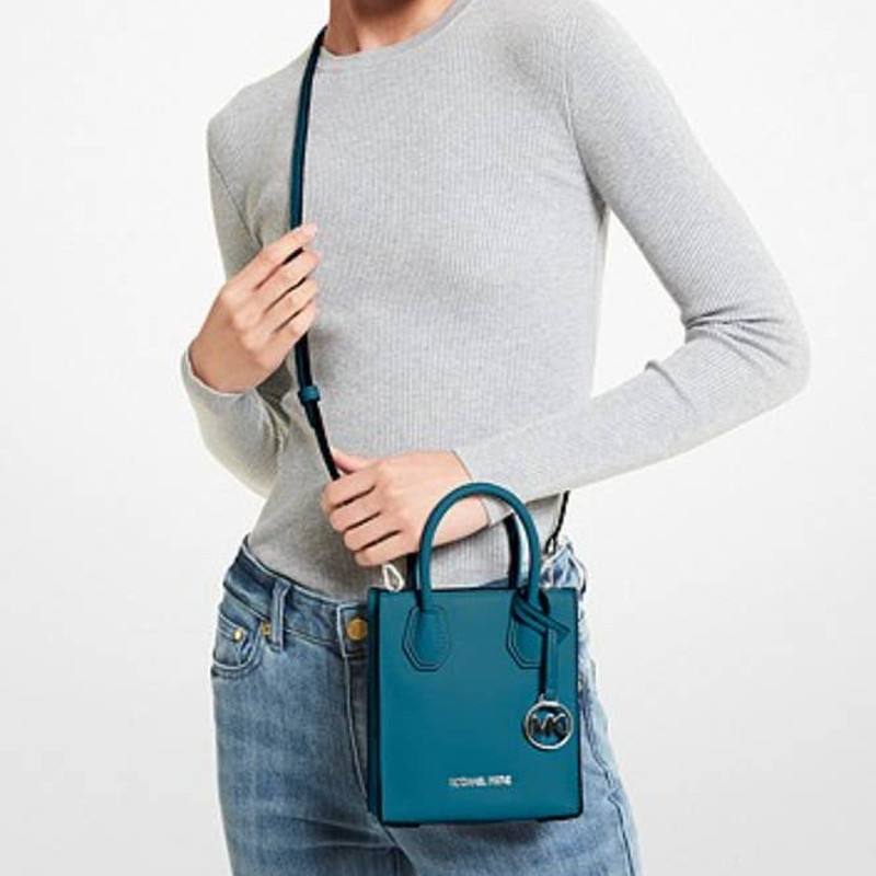 Michael Kors Mercer Extra-Small Pebbled Leather Crossbody Bag image 3