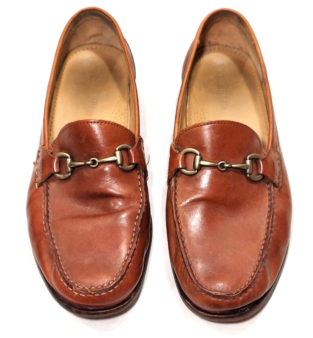 Cole Haan Horsebit Loafers US Mens 12 Tan Brown Leather Slipon Dress