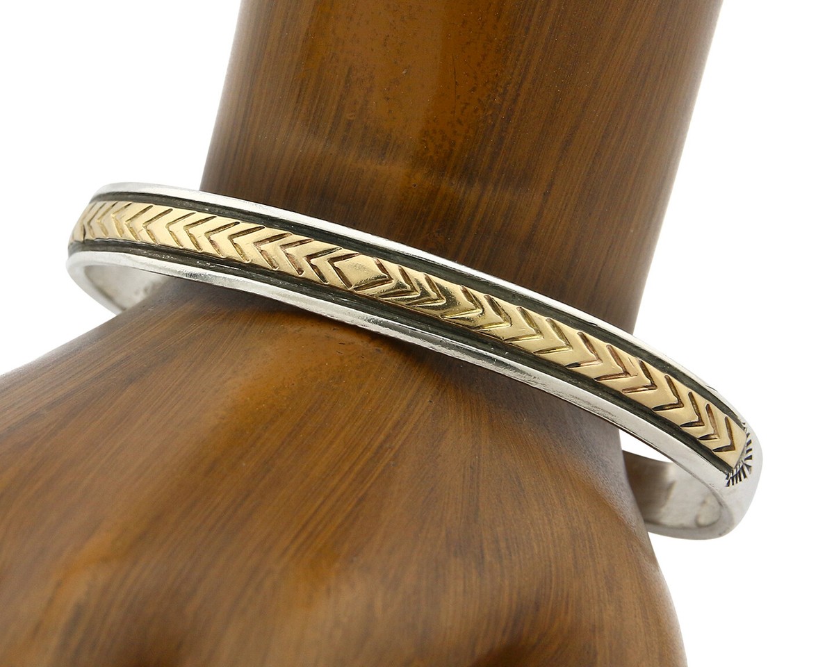 vintage バングル　STERLING T.ENREKA Signed Vintage Native American Navajo Black Onyx Sterling
