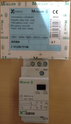 Moeller Stromstoß-Schalter + Zentralsteuerung Z-SC230/1S1W,230V/AC 265324 Relais