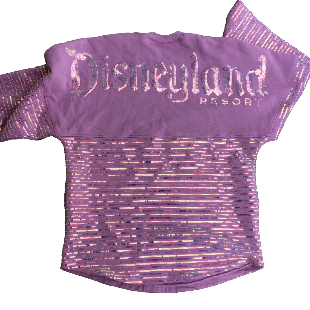 Disneyland スピジャ ビジュー トレーナー ピンク S Disneyland Resort Pink Sequined Spirit Jersey Sweater 50th