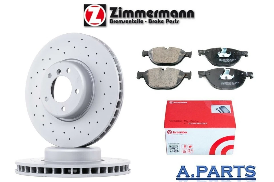 ZIMMERMANN BREMBO BREMSENSATZ KOMPLETT GELOCHT Ø 348 VORNE BMW 5 7ER F10 F07 F01 - Bild 1 von 1