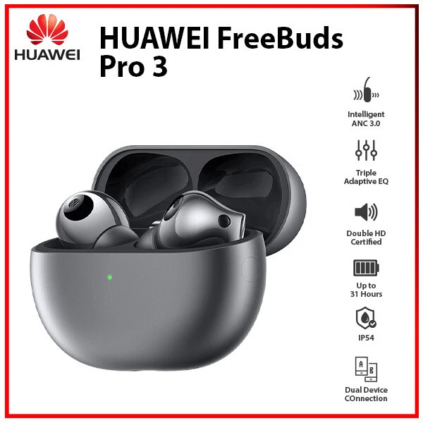 Huawei FreeBuds Pro 3 SILVER Bluetooth ANC Bone Sensor Wireless Earphone  Earbuds