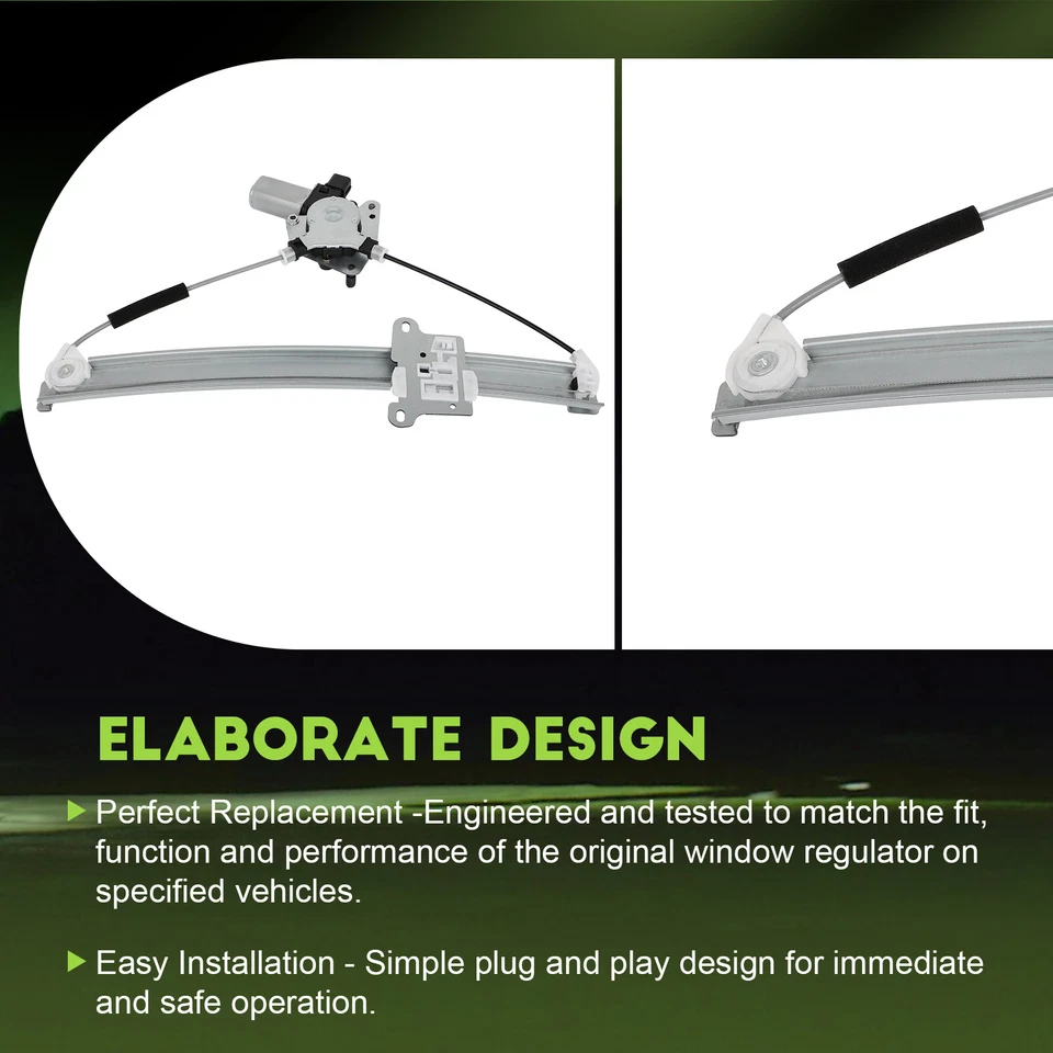 Se adapta a Acura RL 2005-2012 regulador de ventana eléctrica del lado del conductor trasero izquierdo con motor Foto 4 de 4