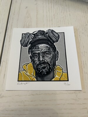 Breaking Bad Bryan Cranston- Square- Robert Bruno- Edition 150- 5x5  Rare