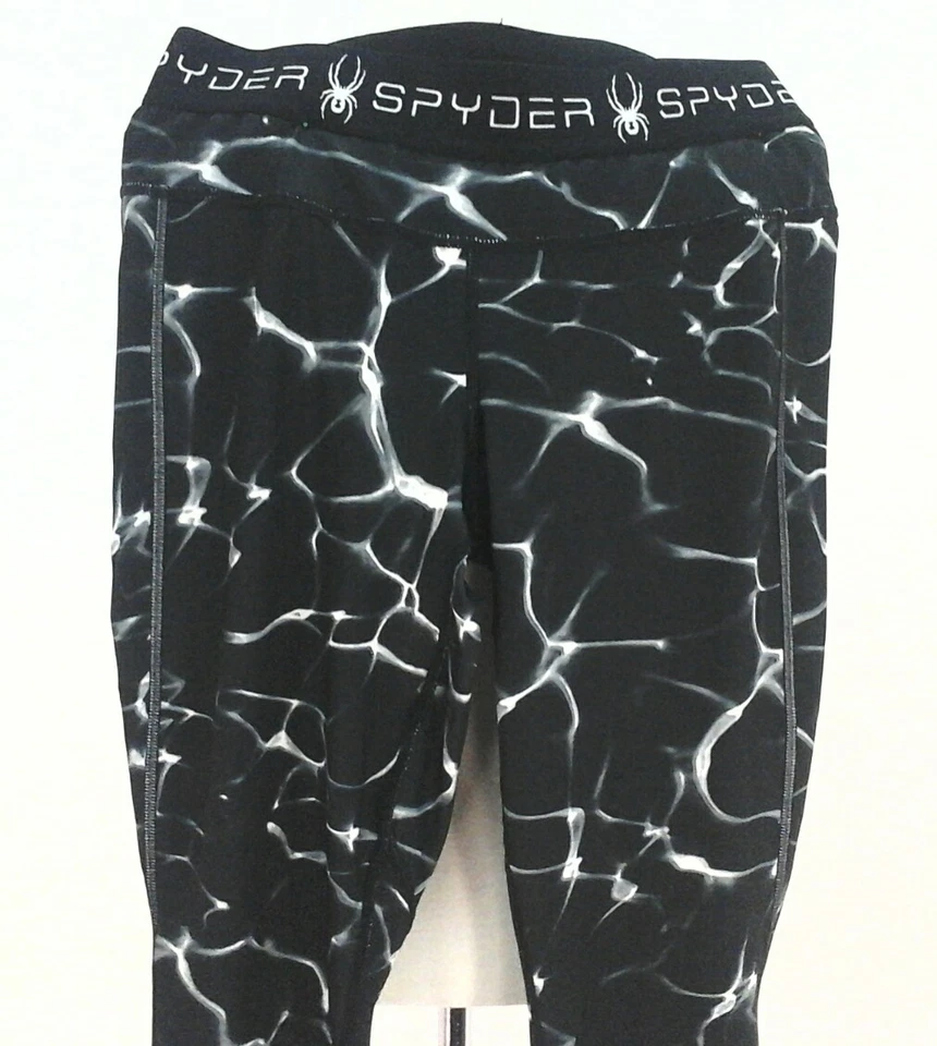 SPYDER Slash Capri Onda Apretada Bk Leggings Yoga Esquí Entrenamiento Gimnasio Mujeres Nuevo con Etiquetas $79  Foto 3 de 4