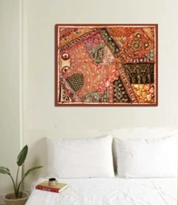 35' Dinning Room Wall Covering Tapestry Wall Hanging Patchwork Art Embroidery