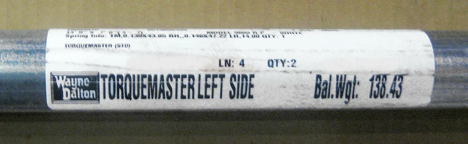 Wayne Dalton 7' peças de mola para porta de garagem Torque Master Plus duplo 90-99 libras novo - Imagem 3 de 4
