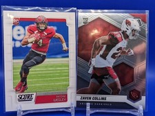 Zaven Collins 2021 Panini Mosaic #363 + 2019 Score Antoine Wasley Rookie