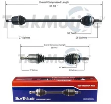 Surtrack Front CV Axle Shaft Kit for 1990-1993 Honda Accord