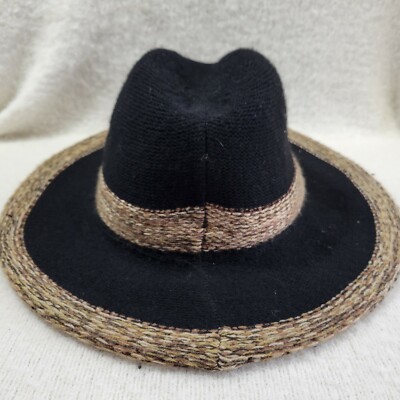 Four Buttons San Diego Hat Co. Grey Wool Wide Brim Hat Leather Cord Minimal Boho The Mountain Top | San Diego Hat Company Wool Fedora main image 4
