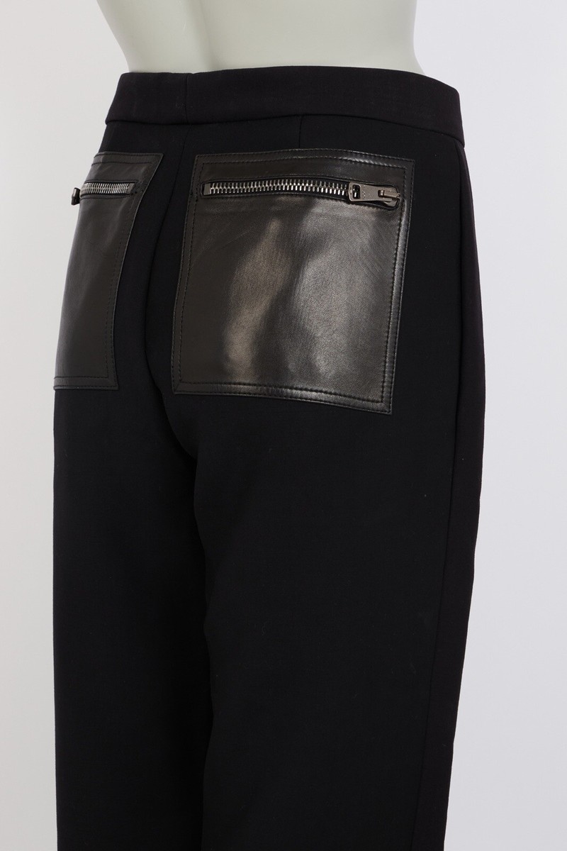 Gucci Tom Ford Fall 2001 Runway Vintage Wool/Leather Zipped Black