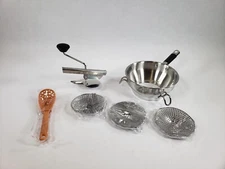 Gemfino Stainless Steel Food Mills With 3 Milling Discs Dishwasher Safe + Spoon