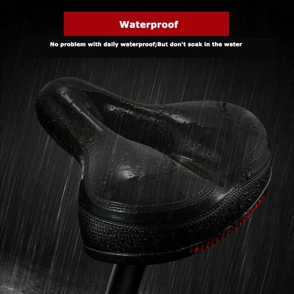 Extra Ancho Big Bum Bicicleta Bicicleta Ciclismo Gel Transpirable Cruiser Pad Sillín Asiento  Foto 3 de 4