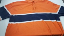 Vintage Sweatshirt Size Large Orange Blue 90s Style Loud Color Long Sleeve Shirt