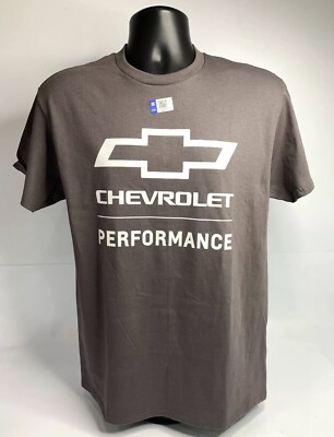 Gray T-Shirt - Chevrolet Performance Script / Logo w/ Bowtie Emblem | eBay