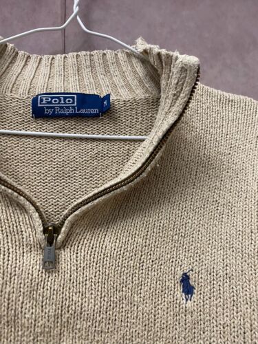 Polo Ralph Lauren Pullover 1/4 Zip Pulli Creme - Bild 2 von 3