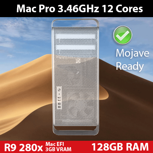 Mac Pro 3.46Ghz 12-Core 128GB RAM 2TB HDD AMD HD R9 280x OSX 10.14 - Afbeelding 1 van 4