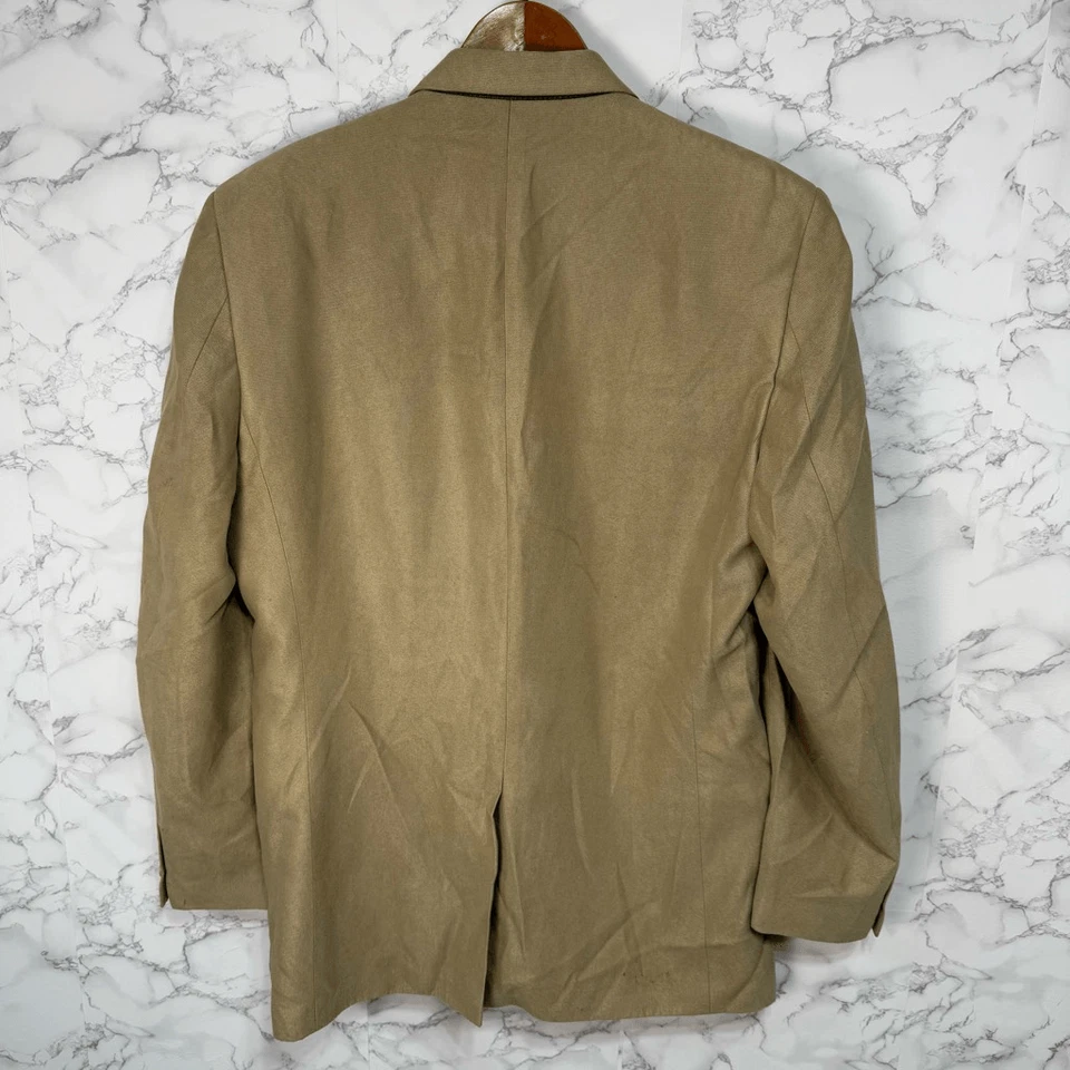 Abrigo deportivo Blazer Lauren Ralph Lauren para hombre talla 42L tostado #F648 Foto 3 de 4