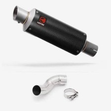 Lextek GP8C Carbon Fibre GP Stubby Exhaust 240mm with Link Pipe for Kawasaki Z90