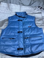 Wilson s Leather M. Julian Blue Leather Puffer Vest Size XL