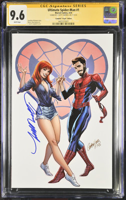 Ultimate Spiderman  #1- 1:500 Virgin Edition- J.S Campbell Signed 11/24- 9.6 CGC