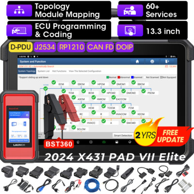 LAUNCH X431 PAD VII ELITE PAD 7 PRO Diagnostic Scanner K~y P/rogramming C/oding
