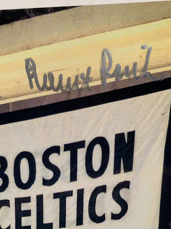 KEVIN MCHALE & ROBERT PARISH BOSTON CELTICS AUTOGRAPHED 1986 BANNER 9x11 JSA COA - Image 4 of 4