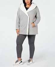 Ideology Womens Fleece-lined Jacket Grey M