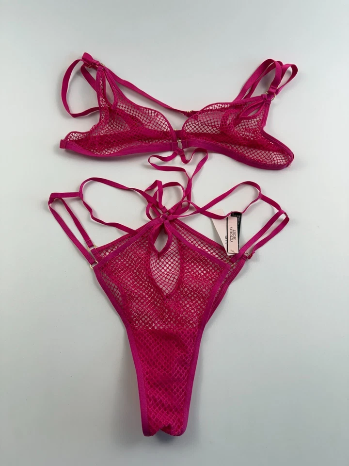 Lencería Victoria's Secret Red Triángulo y Forma de V Rosa Brillante XXL NUEVA CON ETIQUETAS Foto 4 de 4
