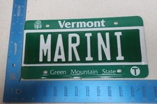 Vermont License Plate Tag VT Vanity Last Name Surname MARINI #1