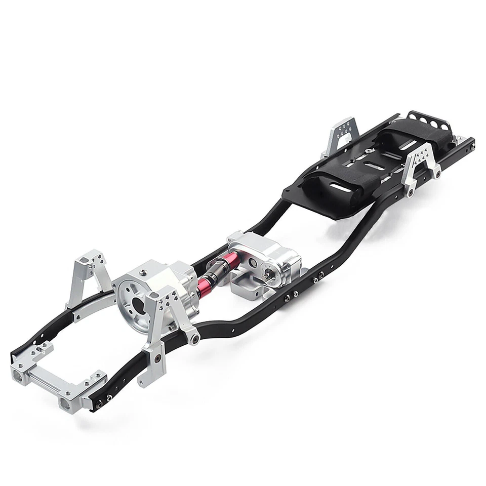 313mm Wheelbase Metal Chassis Frame Prefixal Gearbox for 1/10 RC SCX10 II 90046 - Image 2 of 4