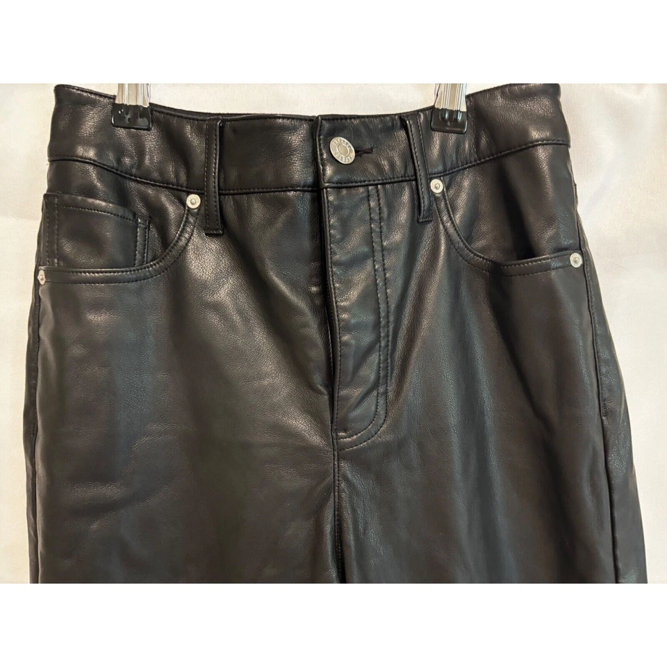 Pantalones Express Años 90 Ajustados Imitación Cuero Negros Mujer Talla 0 Motociclista Grunge Carrera Fiesta Foto 4 de 4