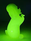Vintage Murano Glass Uranium Dog Figurine