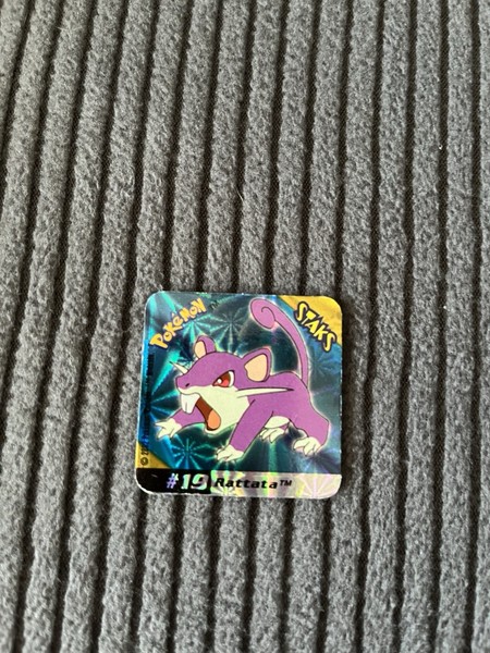NINTENDO POKEMON STAKS PANINI 2002 Card Magnet Series 1 HOLO - # 19 Rattata