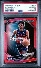 2024-25 Panini Prizm Black Red AJ Johnson Rookie Card #209 /299 PSA 10