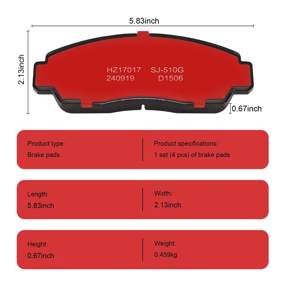 Low Dust Front Brake Pad Set Ceramic for Acura RL 1999-2004 All Models - Image 3 of 4