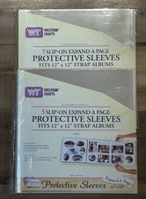 Westrim Crafts Lot Of 8 5 Slip On Expand A Page 29013 Protective Sleeve 12"x12"