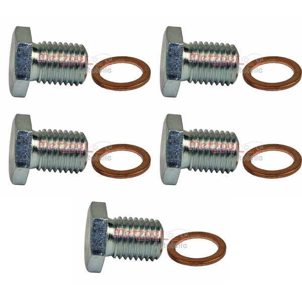 5X Metzger ÖLablassschraube MIT Dichtung M12X1,5 AußEnsechskant ÖLwanne ÖLwechse-image