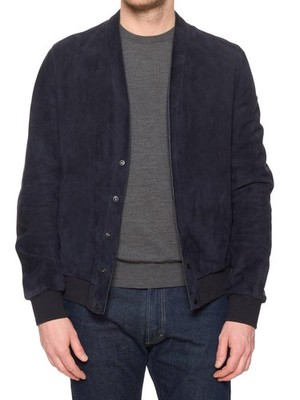 SERAPHIN France Deer Skin Leather Cardigan Jacket Blouson US L EU 52 NEW