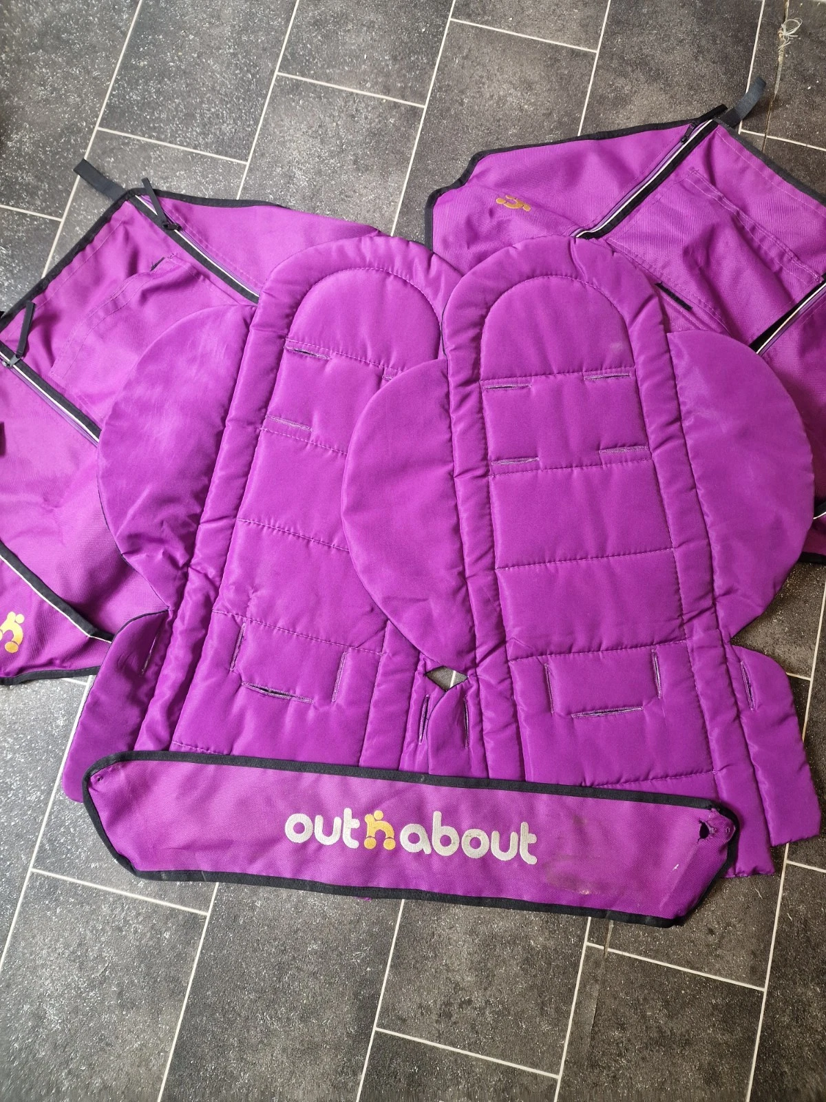 Out N About Double Buggy Fabrics And Seat Liners 360 Nipper v4