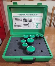 Greenlee 859-4 PC Plug Set  for 2" - 4" Pipe w/Case (8 Plugs) FREE SHIPPING
