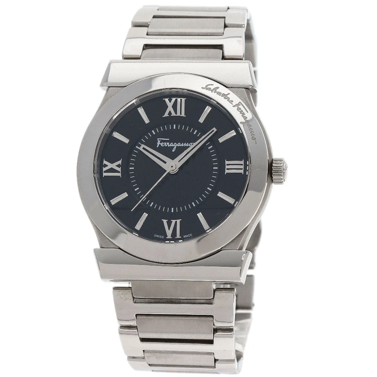 Salvatore Ferragamo Silver Dial Black Strap Watch. Authentic. Ferragamo Watches | The RealReal main image 3