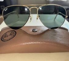 VINTAGE BAUCH LOMB RAY -BAN AVIATOR GOLD FRAME 58-14 SUNGLASSES Made in USA